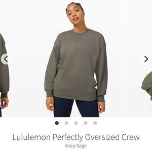Lululemon Perfectly Oversized Crew Grey Sage